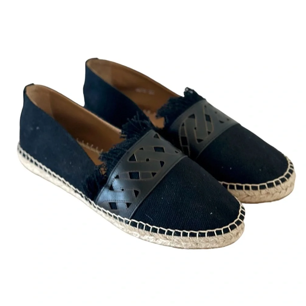 Aquatalia Kailyn‎ Espadrille Black Flats Shoes
